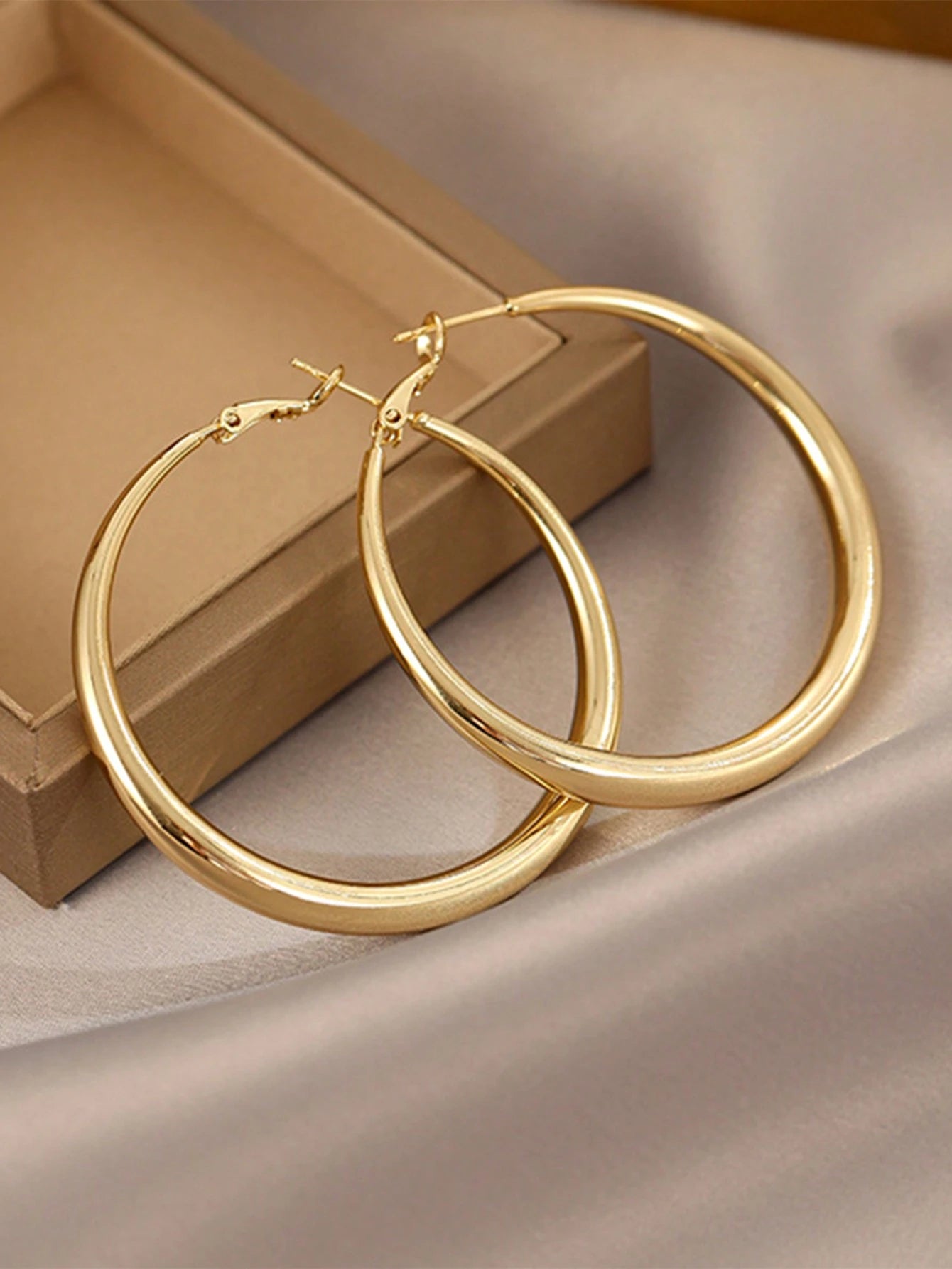 Evelyn – Sleek Metallic Hoop Earrings