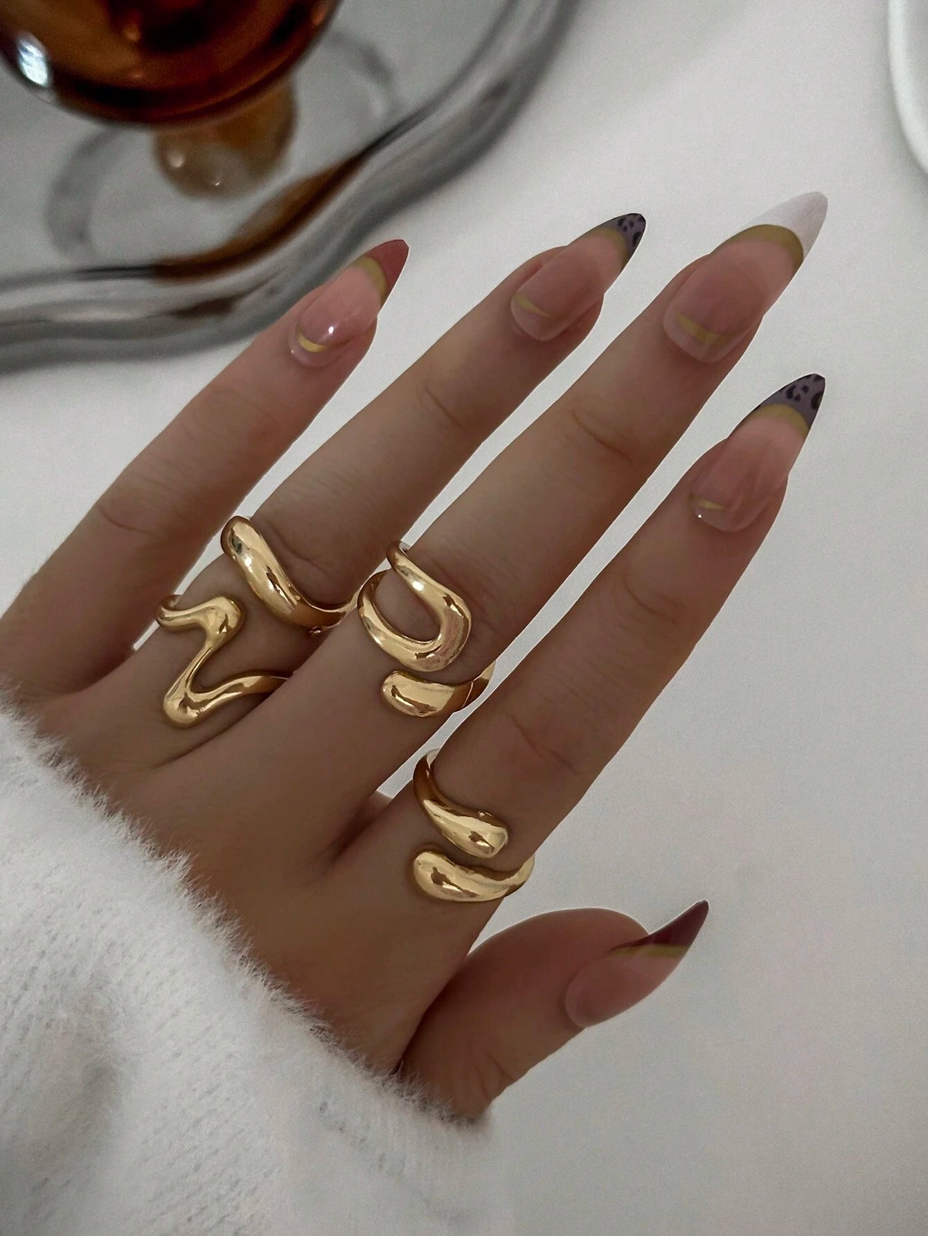 Evelyn – Boho Geometric Gold Ring Set