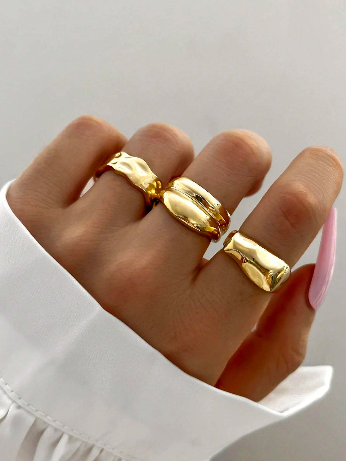 Evelyn – Boho Geometric Gold Ring Set