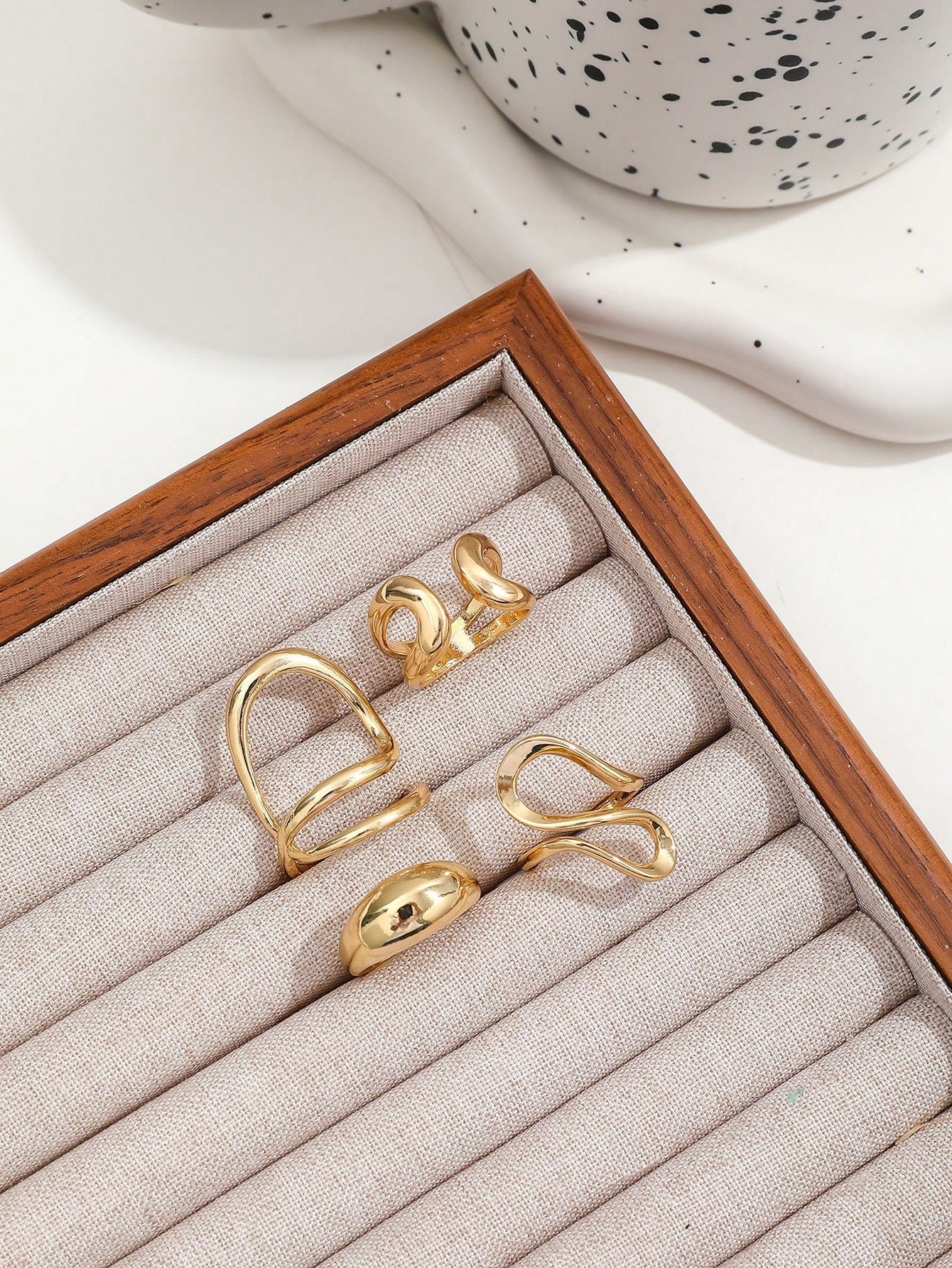 Evelyn – Boho Geometric Gold Ring Set
