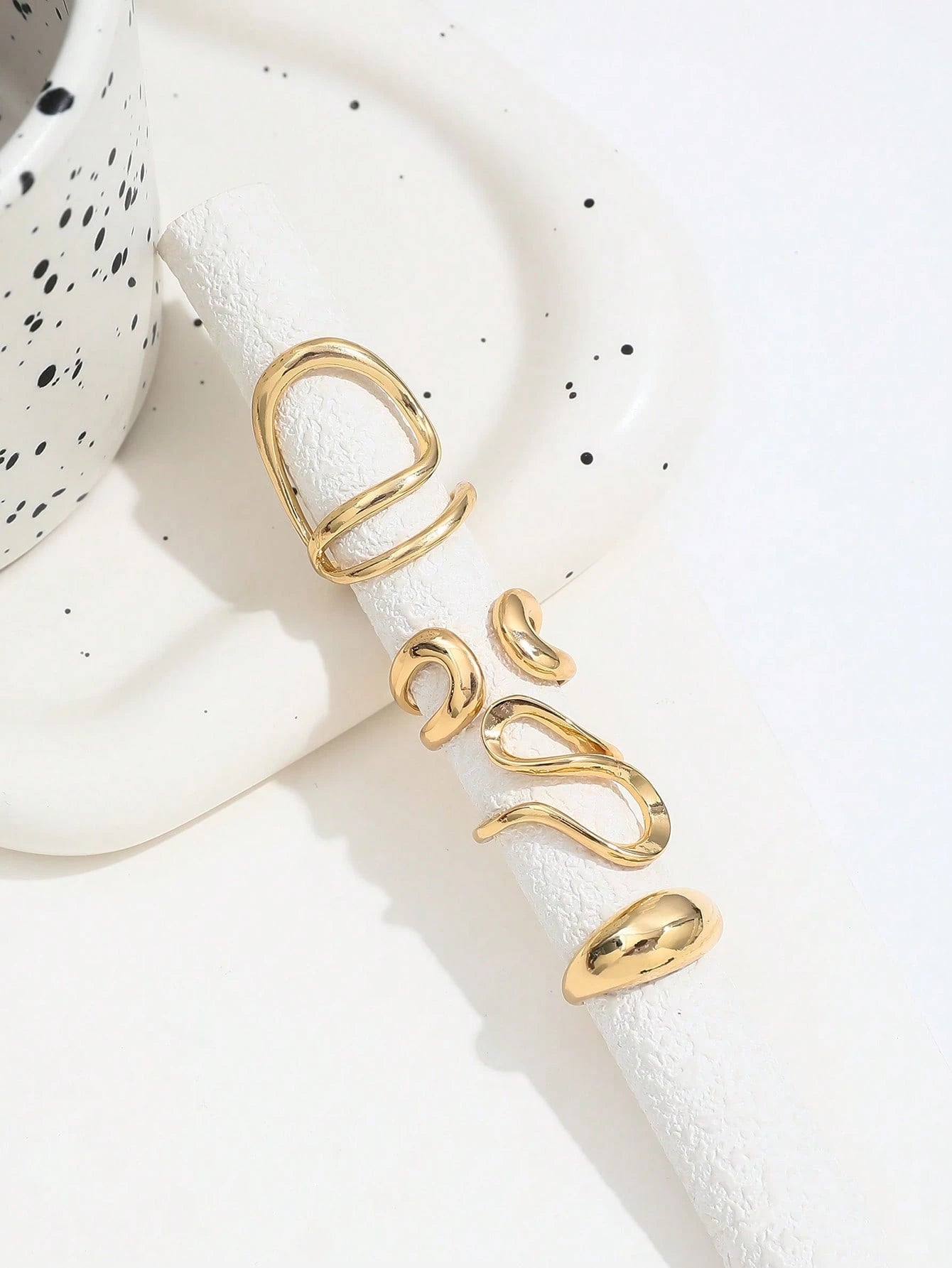 Evelyn – Boho Geometric Gold Ring Set