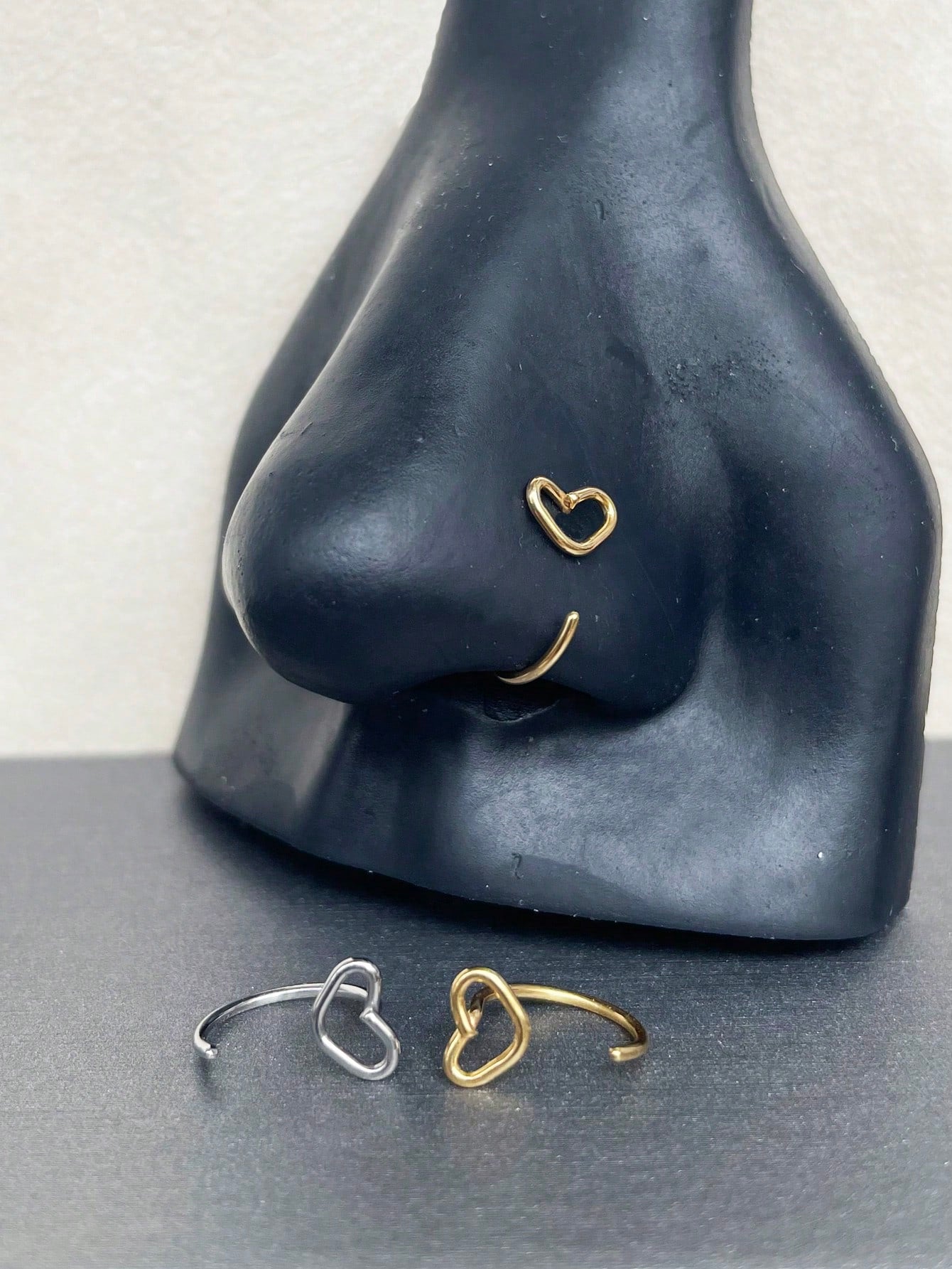 Evelyn – Sleek Stainless Steel Nose & Lip Jewelry Set