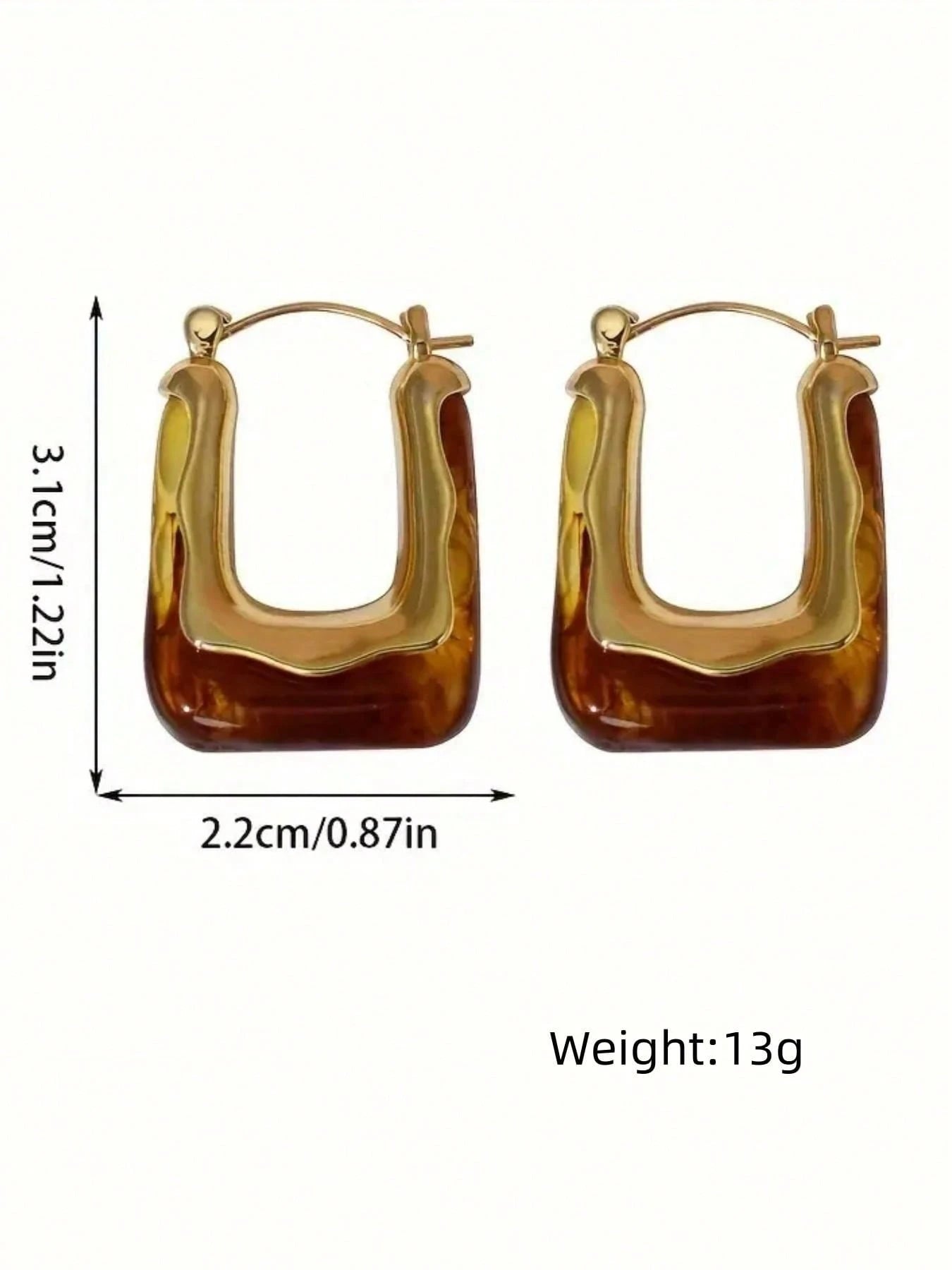 Evelyn – Classic U-Shaped Hoop Earrings