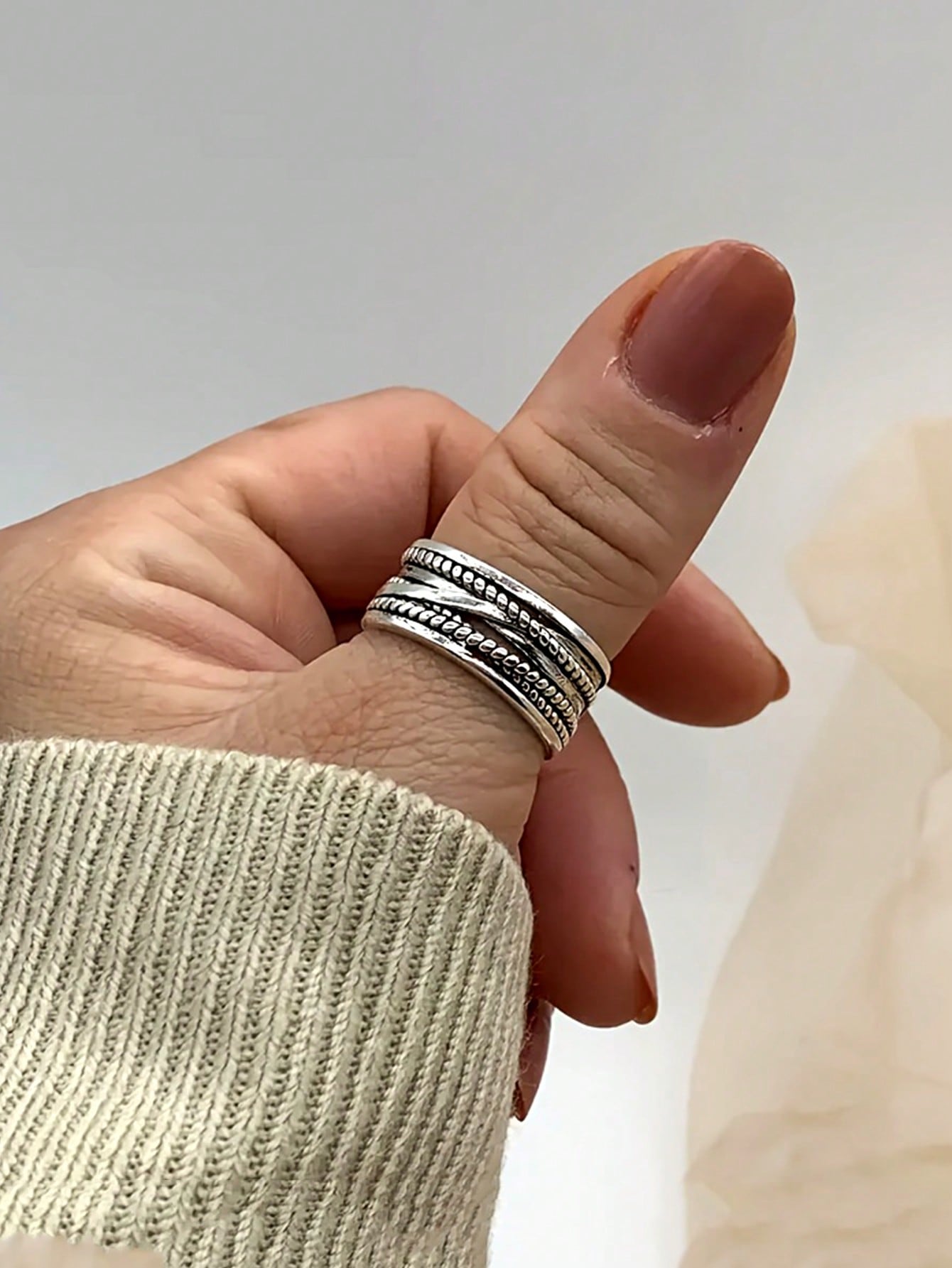Evelyn – Vintage Royal Adjustable Statement Ring