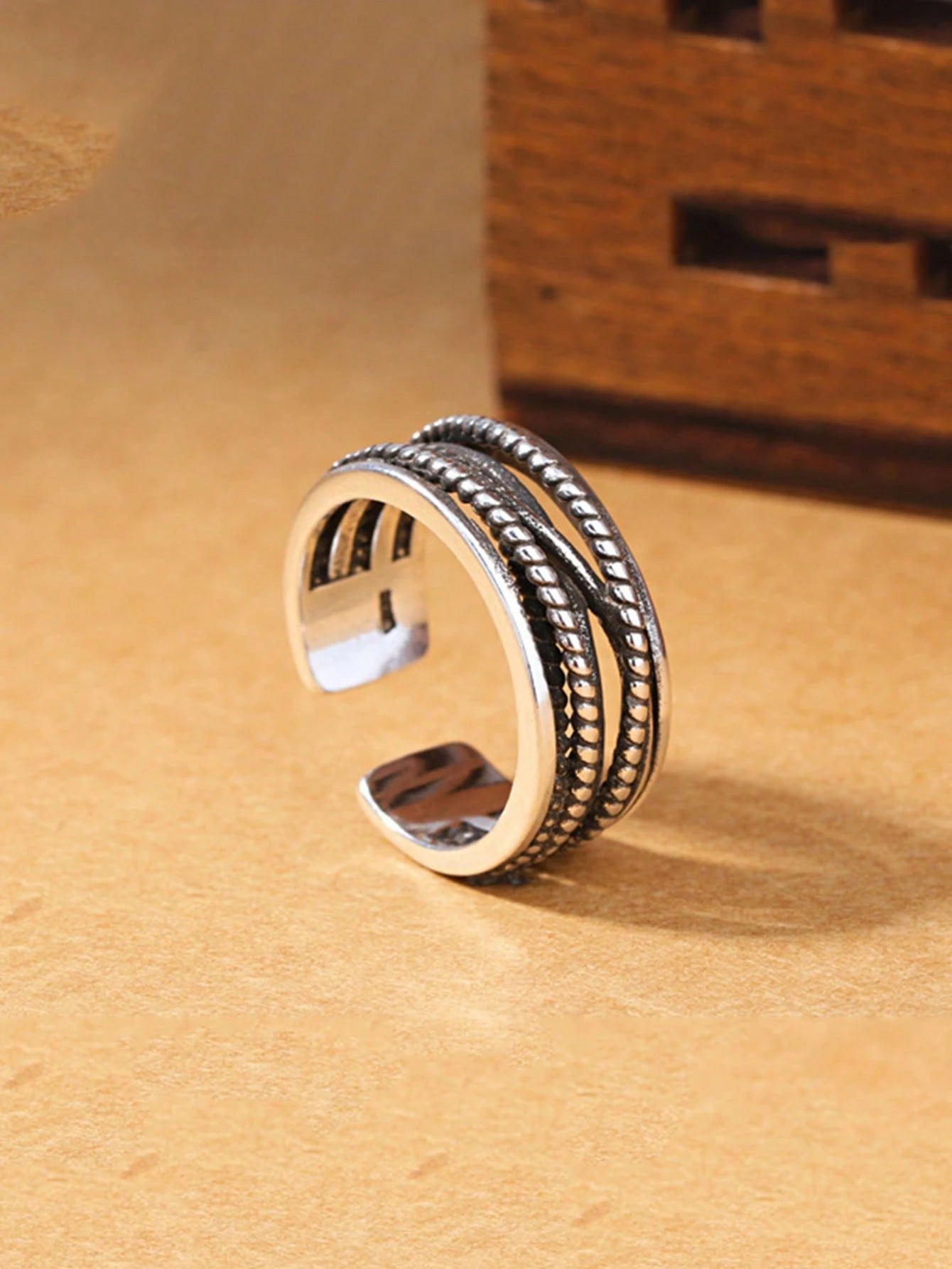 Evelyn – Vintage Royal Adjustable Statement Ring
