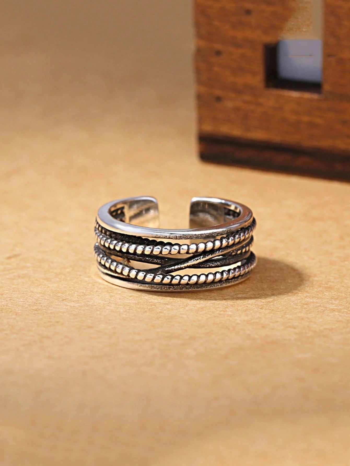 Evelyn – Vintage Royal Adjustable Statement Ring