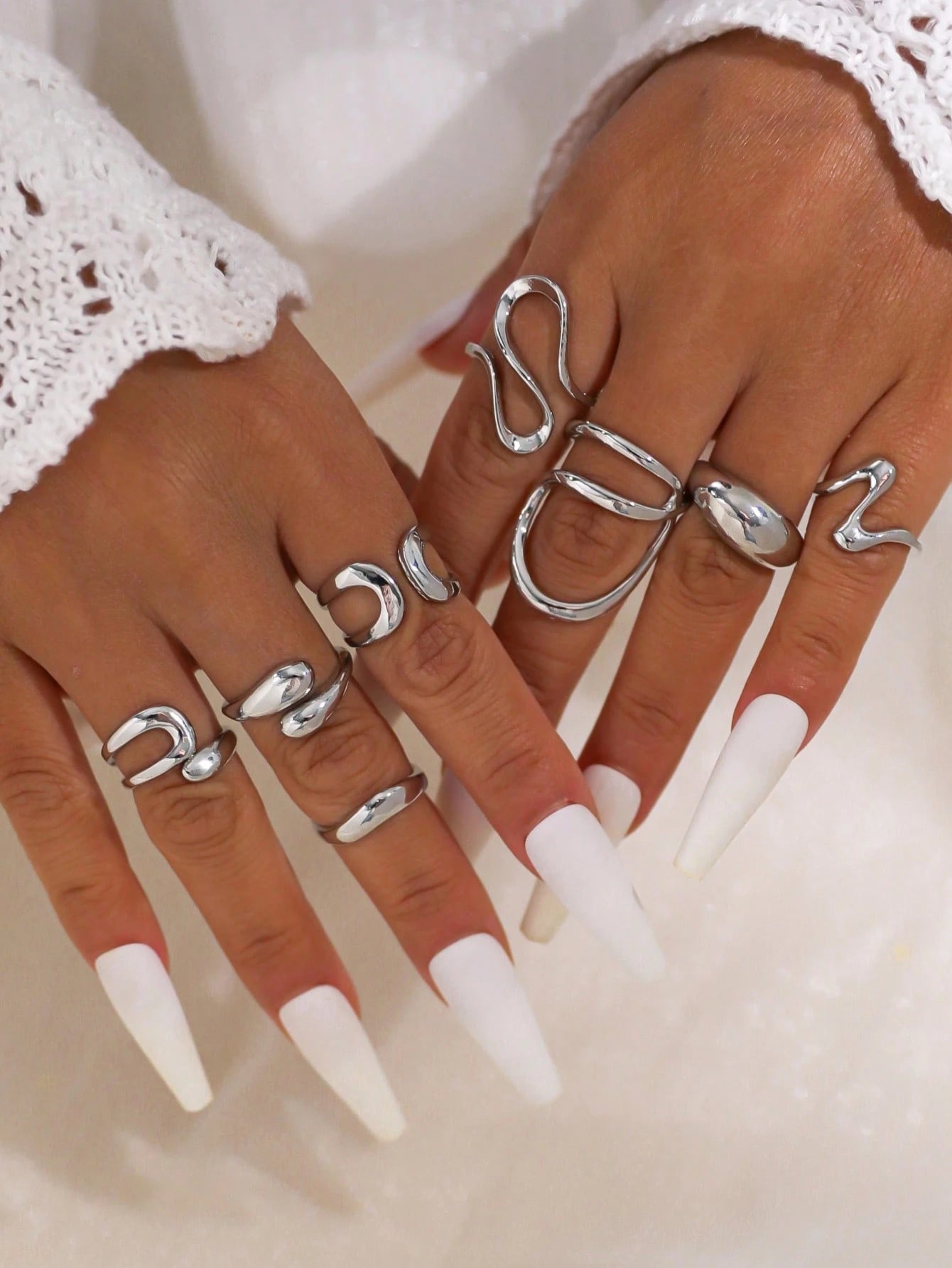 Evelyn – Boho Geometric Gold Ring Set
