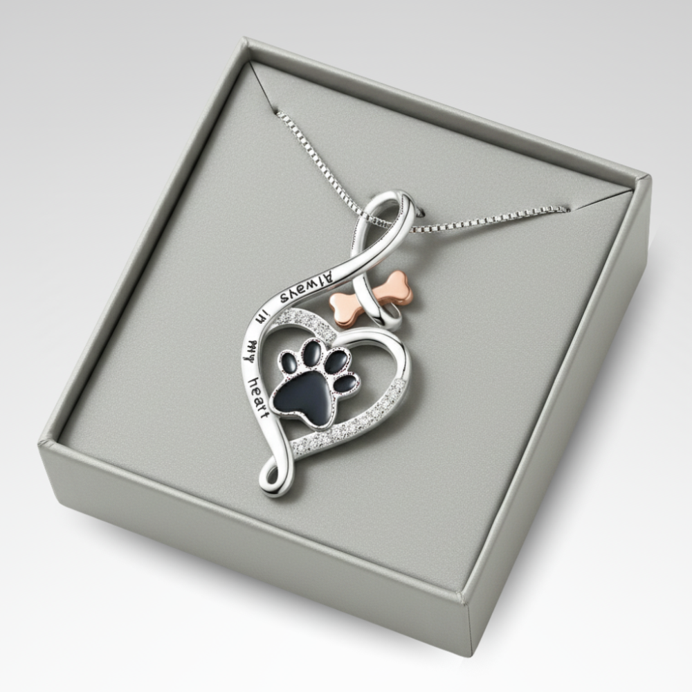 Evelyn – Always in My Heart Pawprint Necklace for Dog Moms