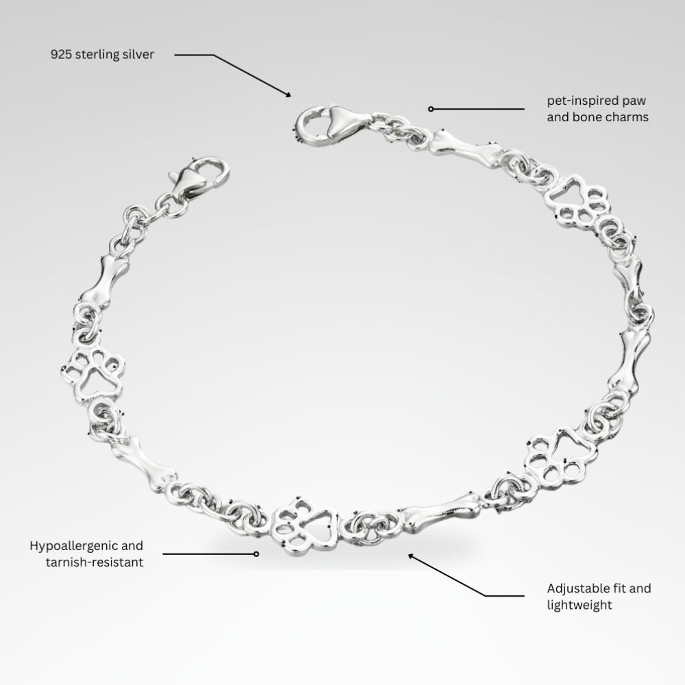 Evelyn – Limited Edition Dog Paw & Bone Bracelet