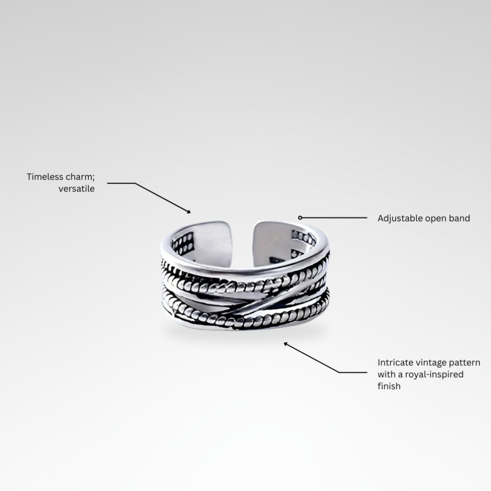 Evelyn – Vintage Royal Adjustable Statement Ring