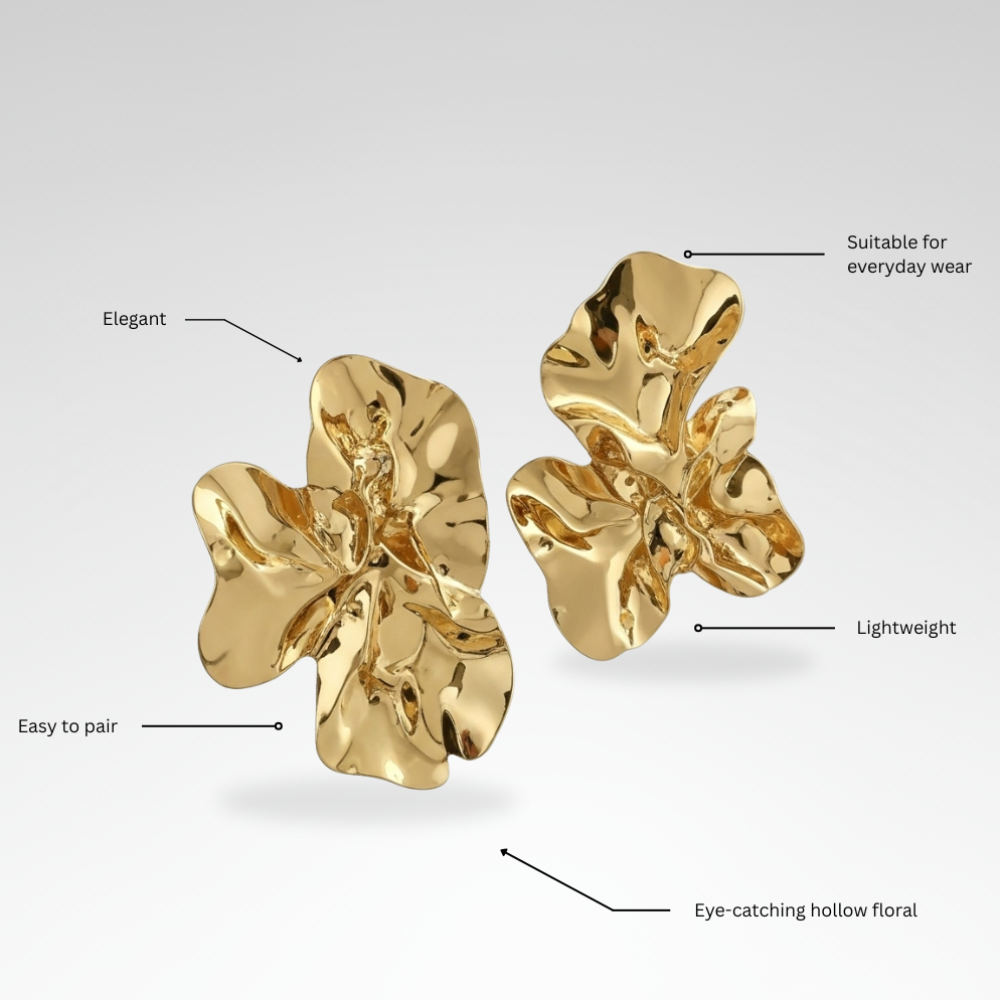 Evelyn – Exaggerated Hollow Flower Earrings