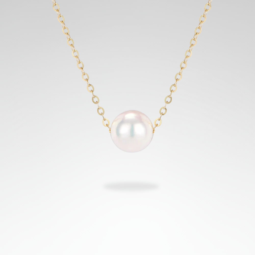 Evelyn – Classic Pearl Bow Pendant Necklace