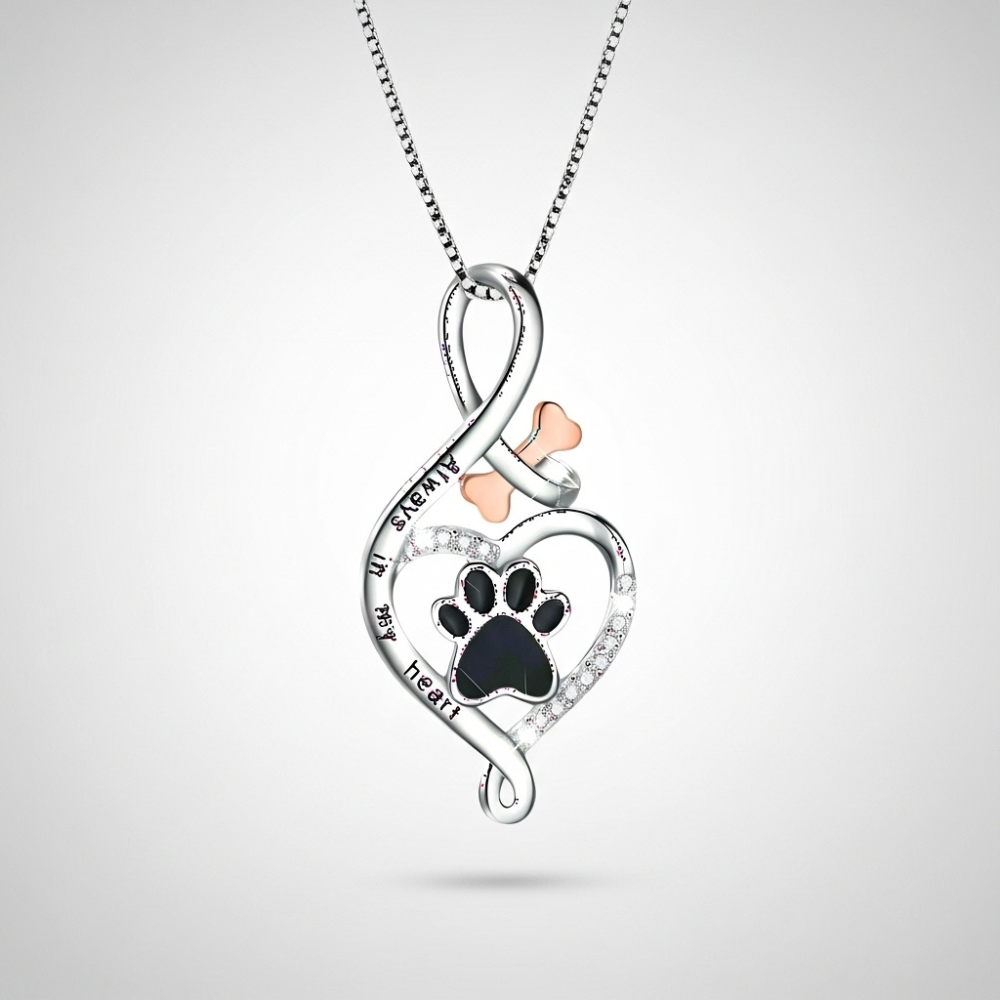 Evelyn – Always in My Heart Pawprint Necklace for Dog Moms