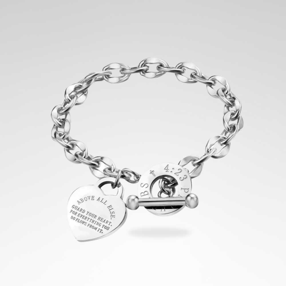 Evelyn – Minimalist Heart Chain Bracelet