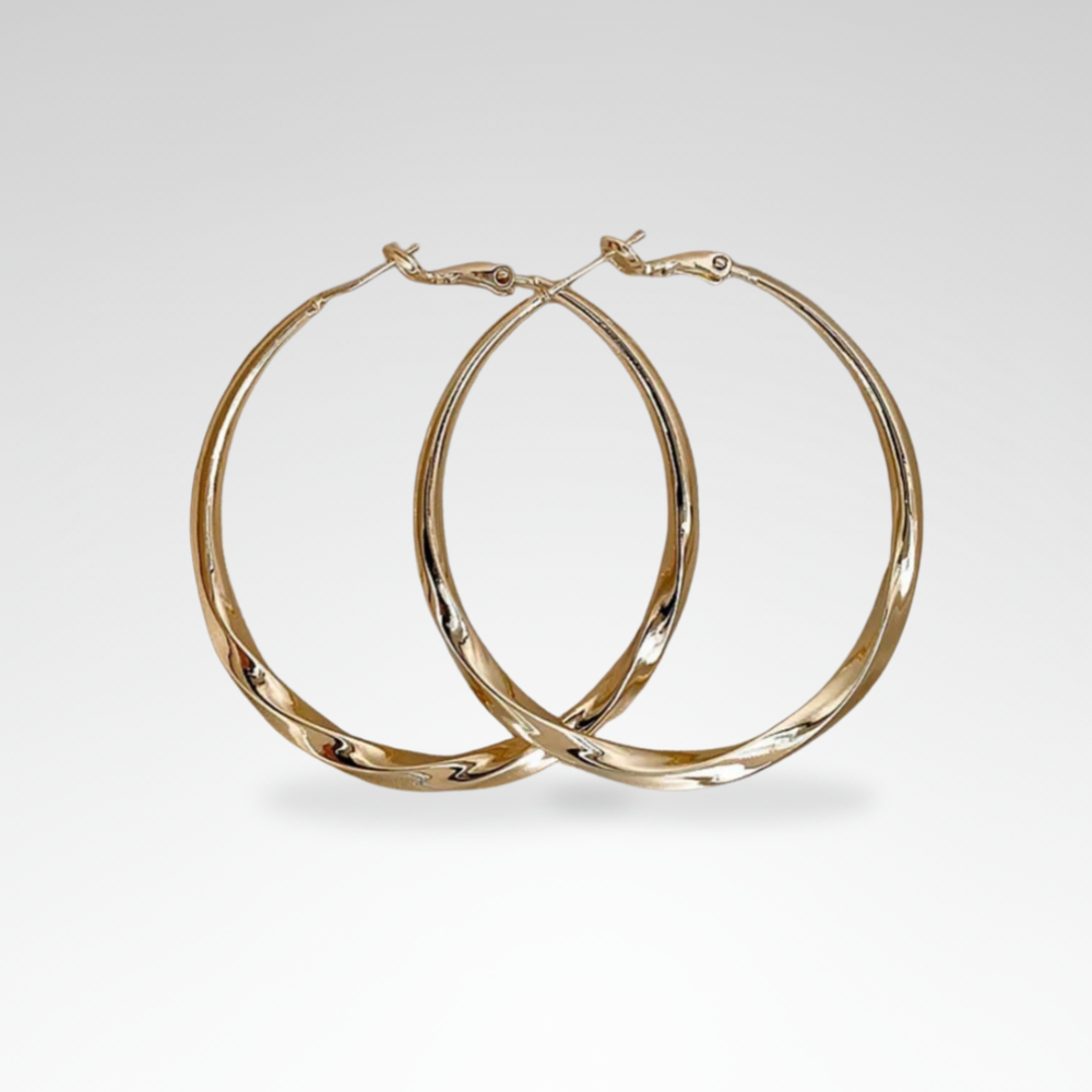Evelyn – Sleek Metallic Hoop Earrings