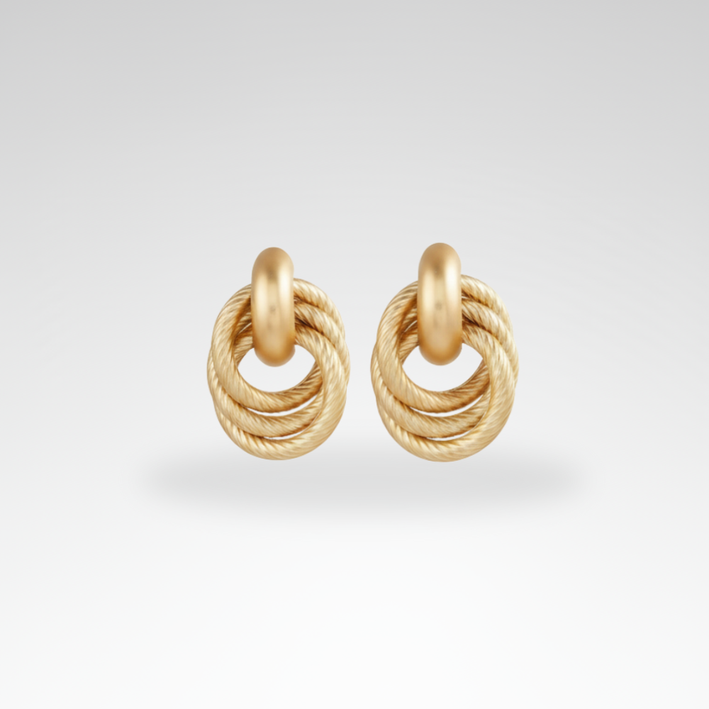 Evelyn – Sculpted Knot Hoop Earrings