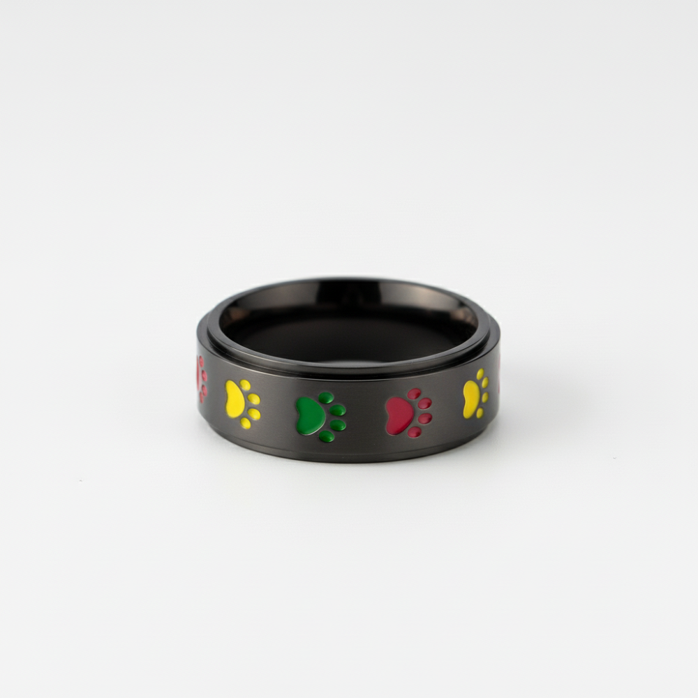 Evelyn – Spinning Anxiety-Relief Paw Ring