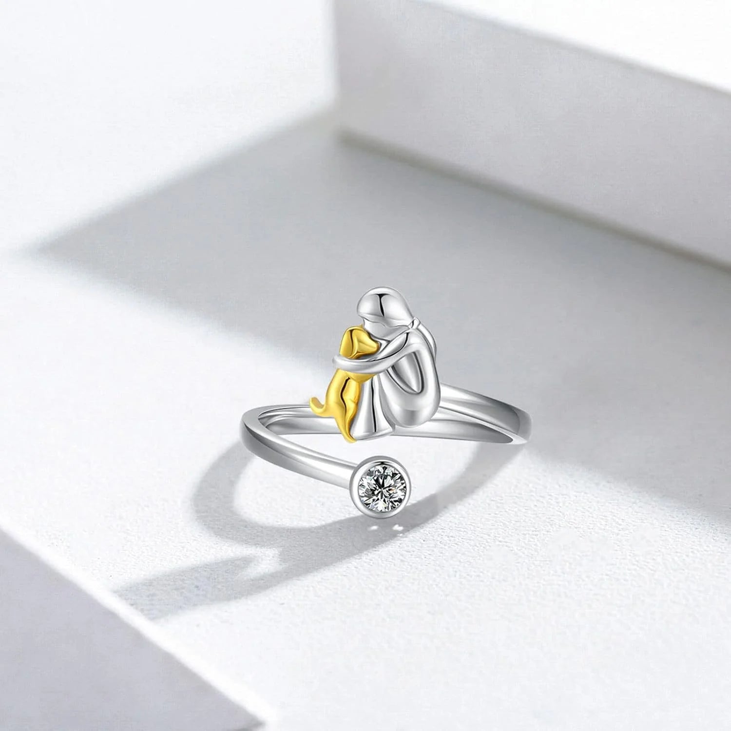 Evelyn – Elegant Sparkle Adjustable Dog Ring for Pet Lovers