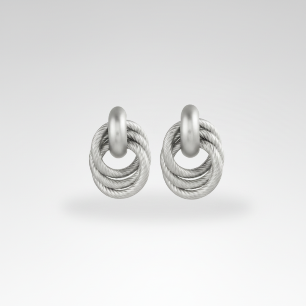 Evelyn – Sculpted Knot Hoop Earrings