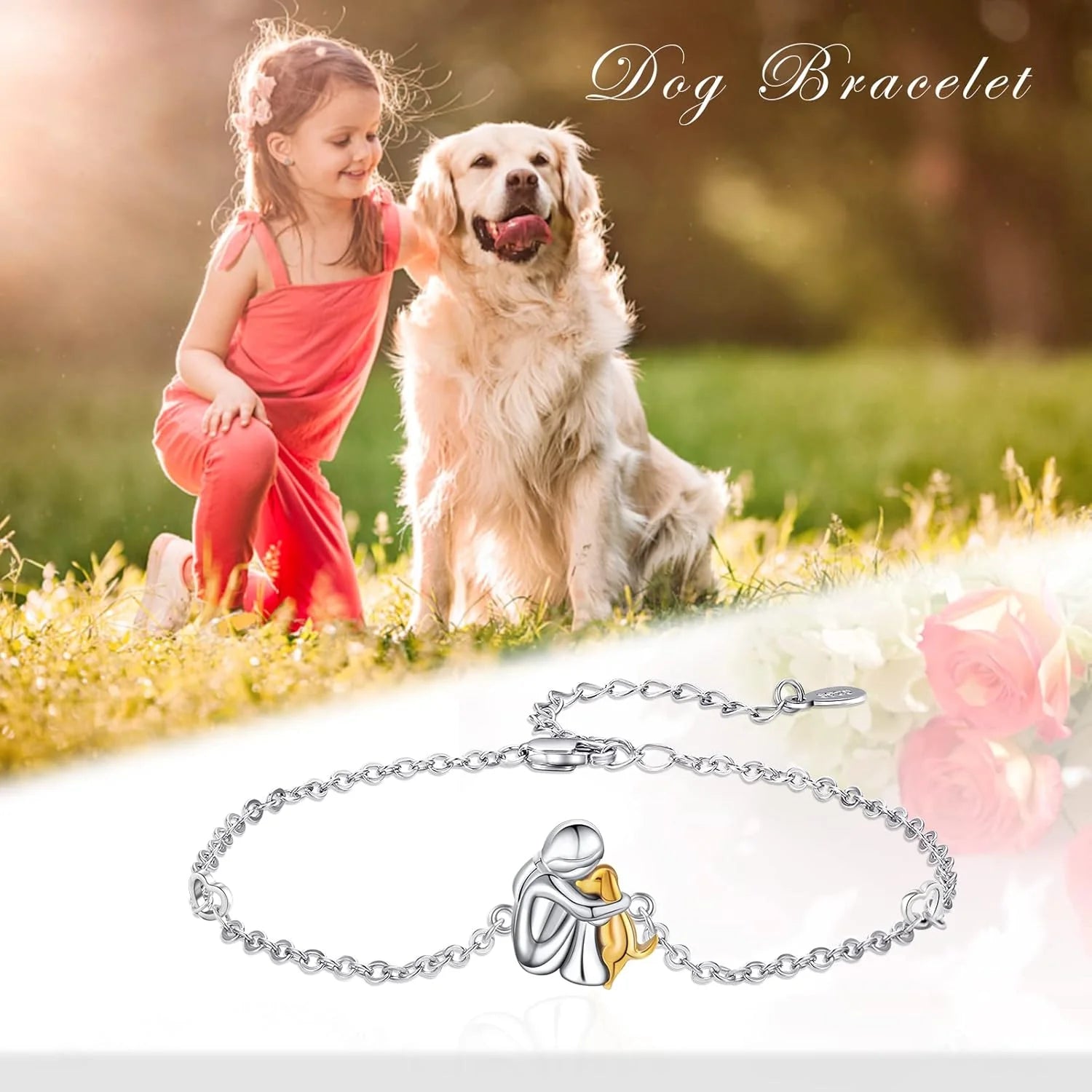 Evelyn – Adjustable Fit Dog Charm Bracelet for Pet Lovers