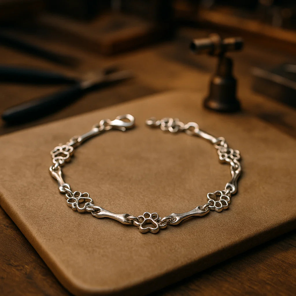 Evelyn – Limited Edition Dog Paw & Bone Bracelet