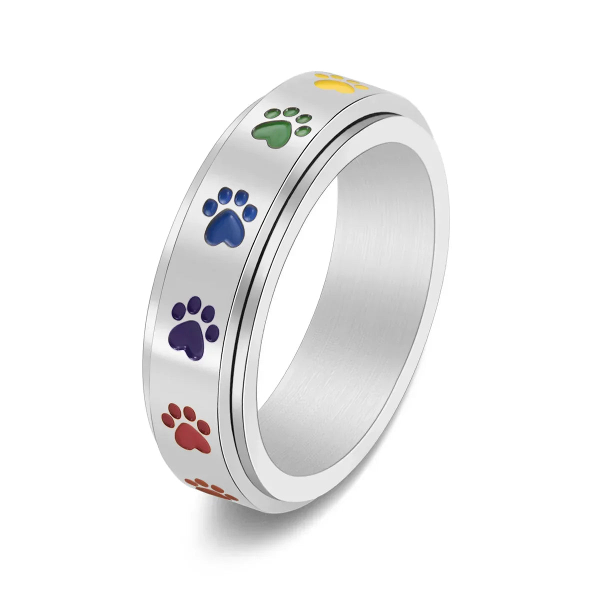 Evelyn – Spinning Anxiety-Relief Paw Ring