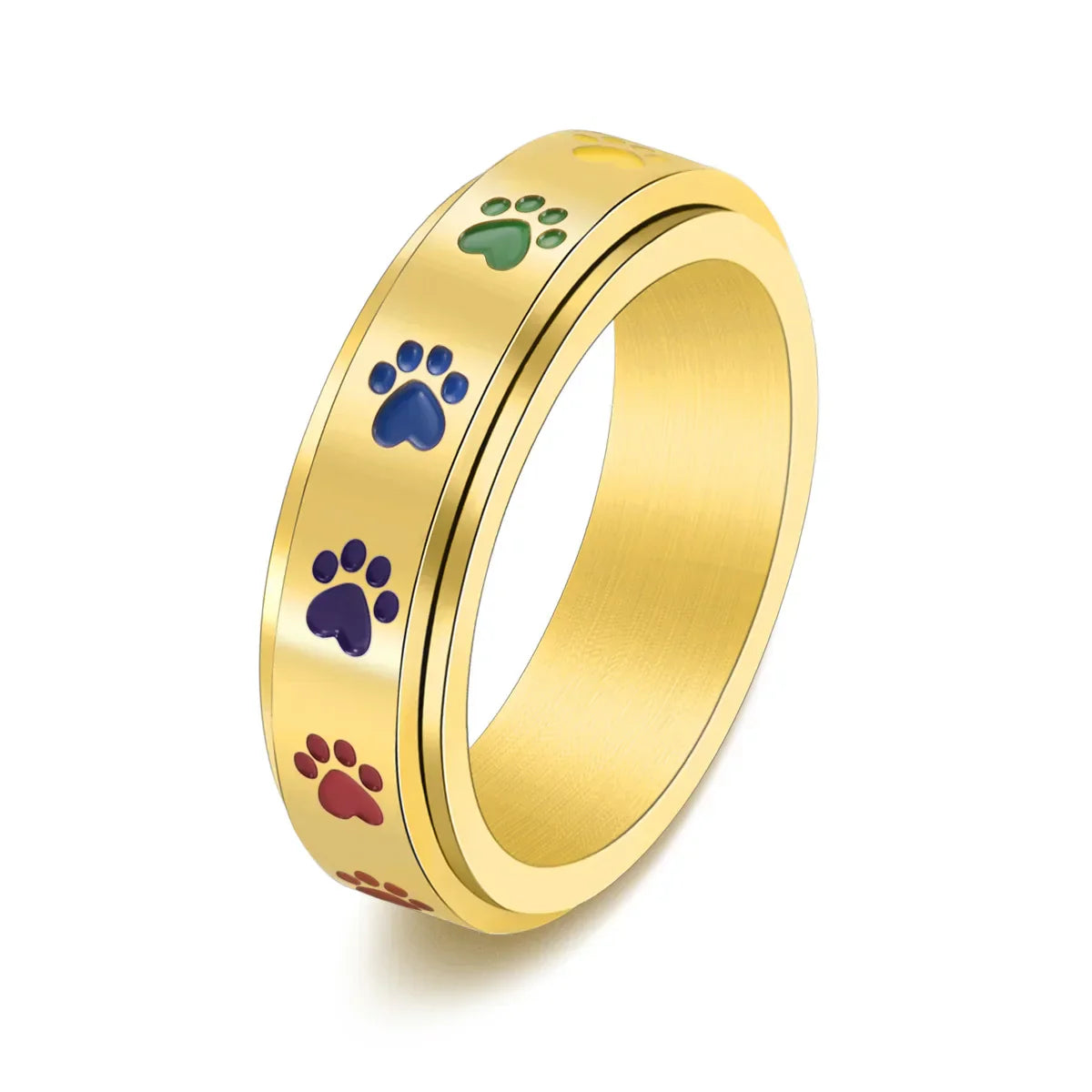 Evelyn – Spinning Anxiety-Relief Paw Ring
