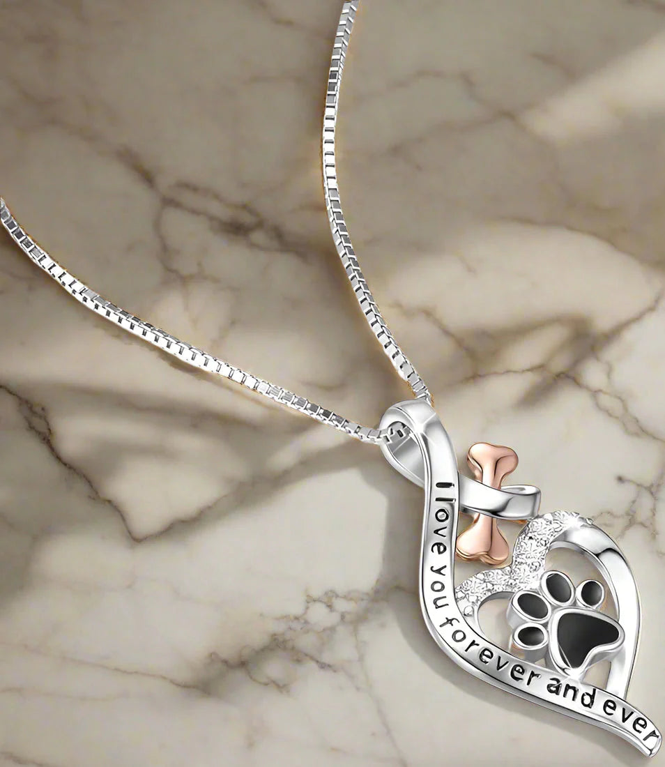 Evelyn – Always in My Heart Pawprint Necklace for Dog Moms