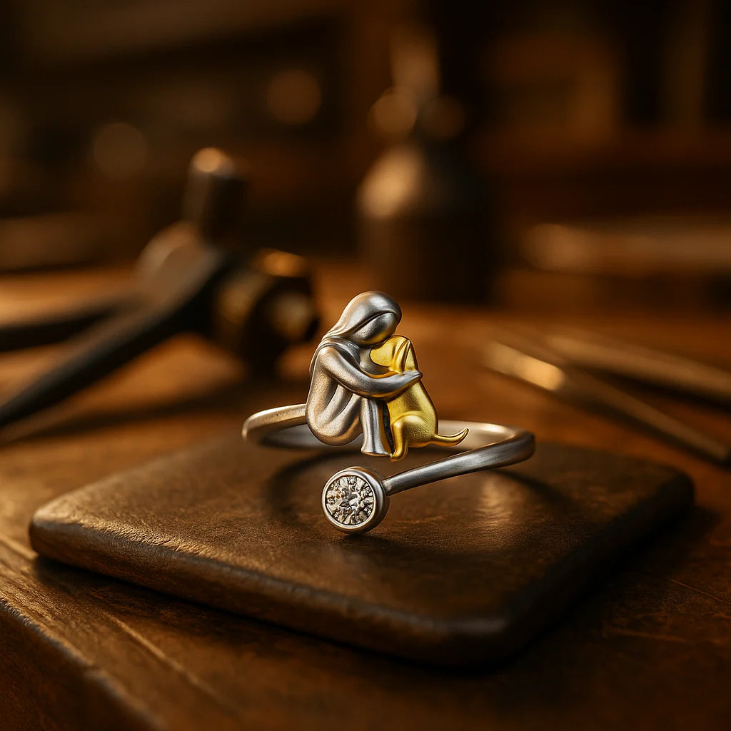 Evelyn – Elegant Sparkle Adjustable Dog Ring for Pet Lovers