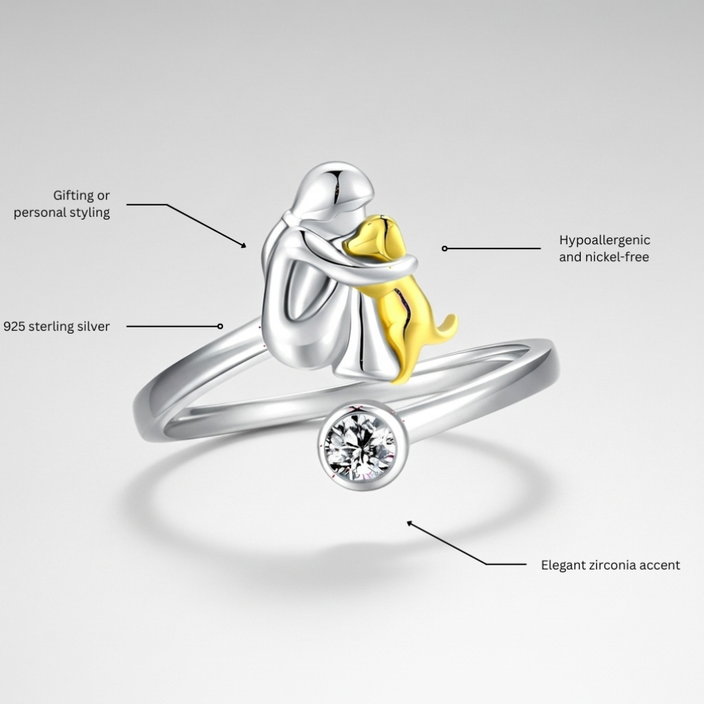 Evelyn – Elegant Sparkle Adjustable Dog Ring for Pet Lovers