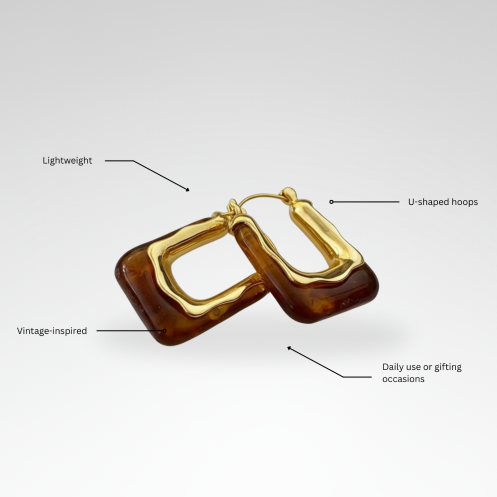 Evelyn – Classic U-Shaped Hoop Earrings