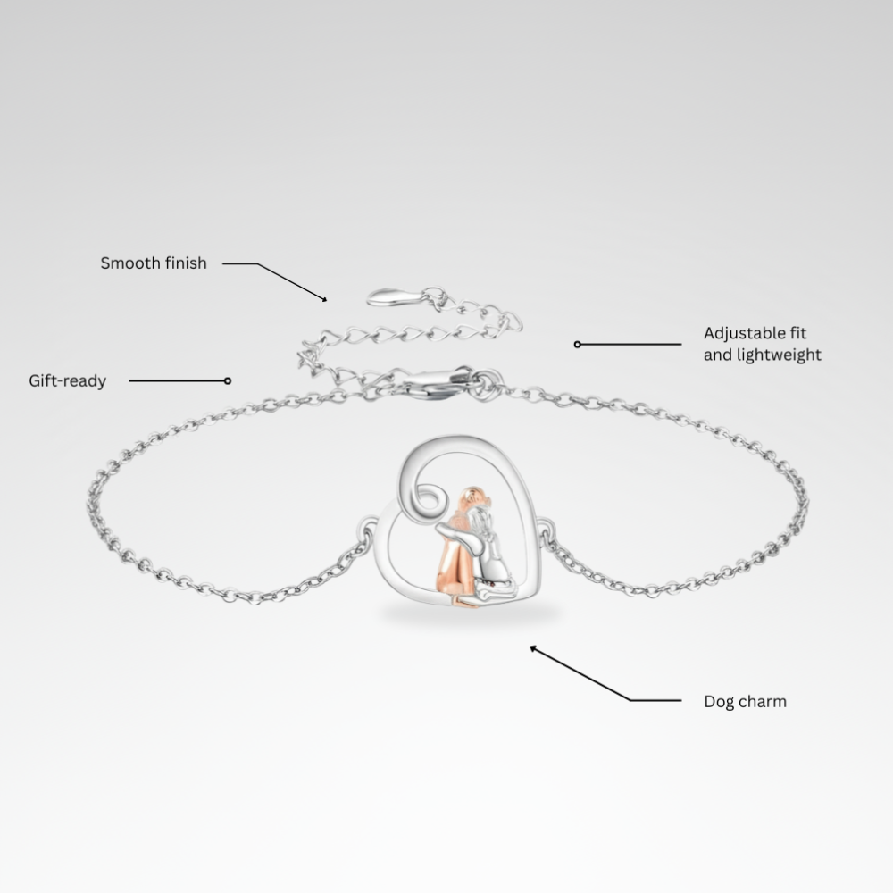 Evelyn – Adjustable Fit Dog Charm Bracelet for Pet Lovers