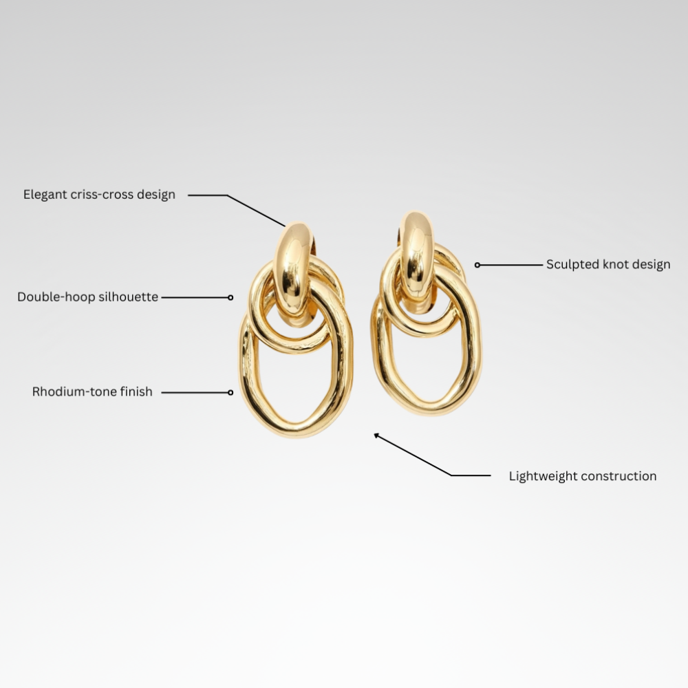 Evelyn – Sculpted Knot Hoop Earrings