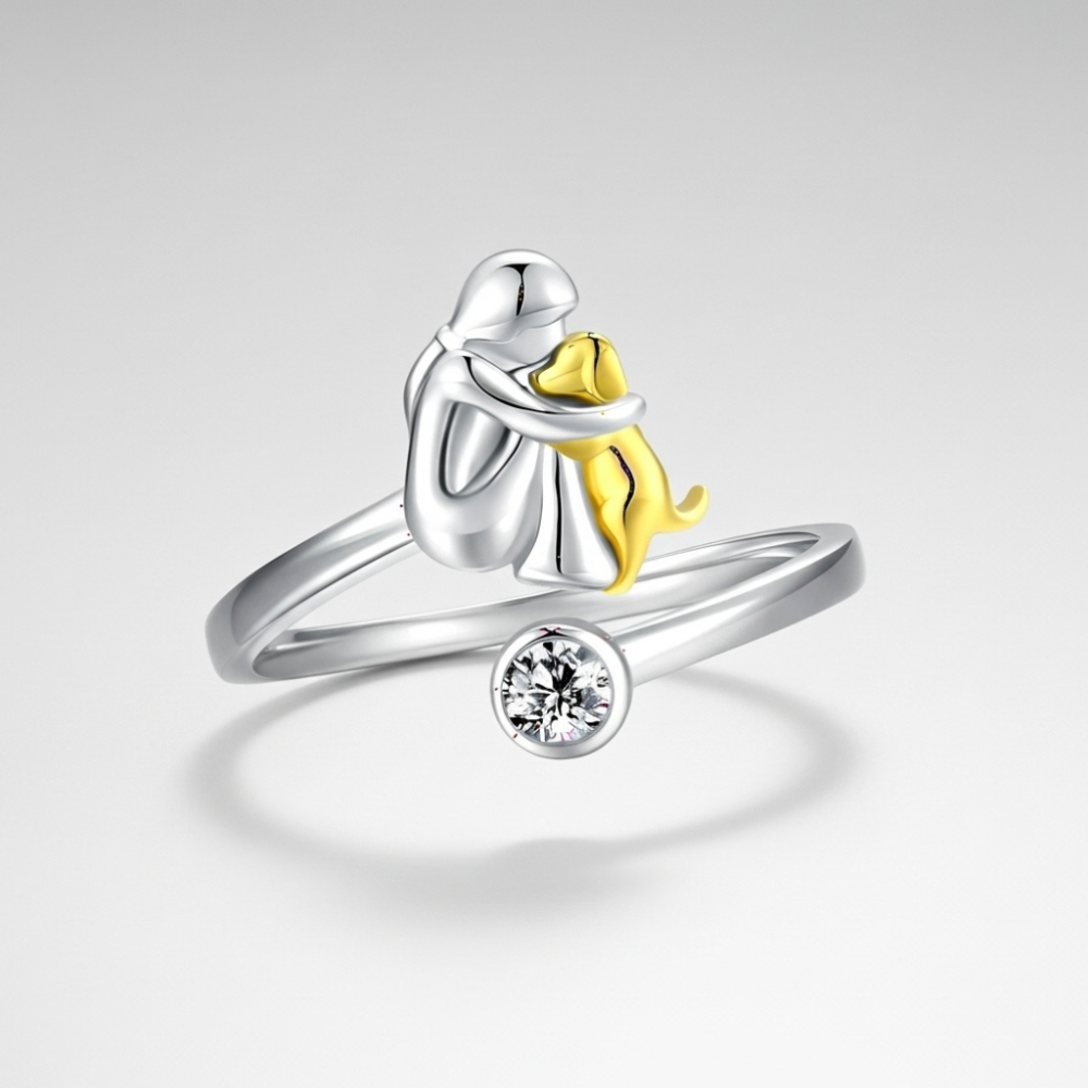 Evelyn – Elegant Sparkle Adjustable Dog Ring for Pet Lovers