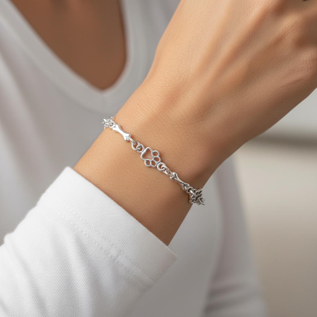 Evelyn – Limited Edition Dog Paw & Bone Bracelet