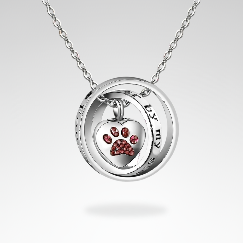 Evelyn – Stainless Steel Memorial Paw Urn Necklace