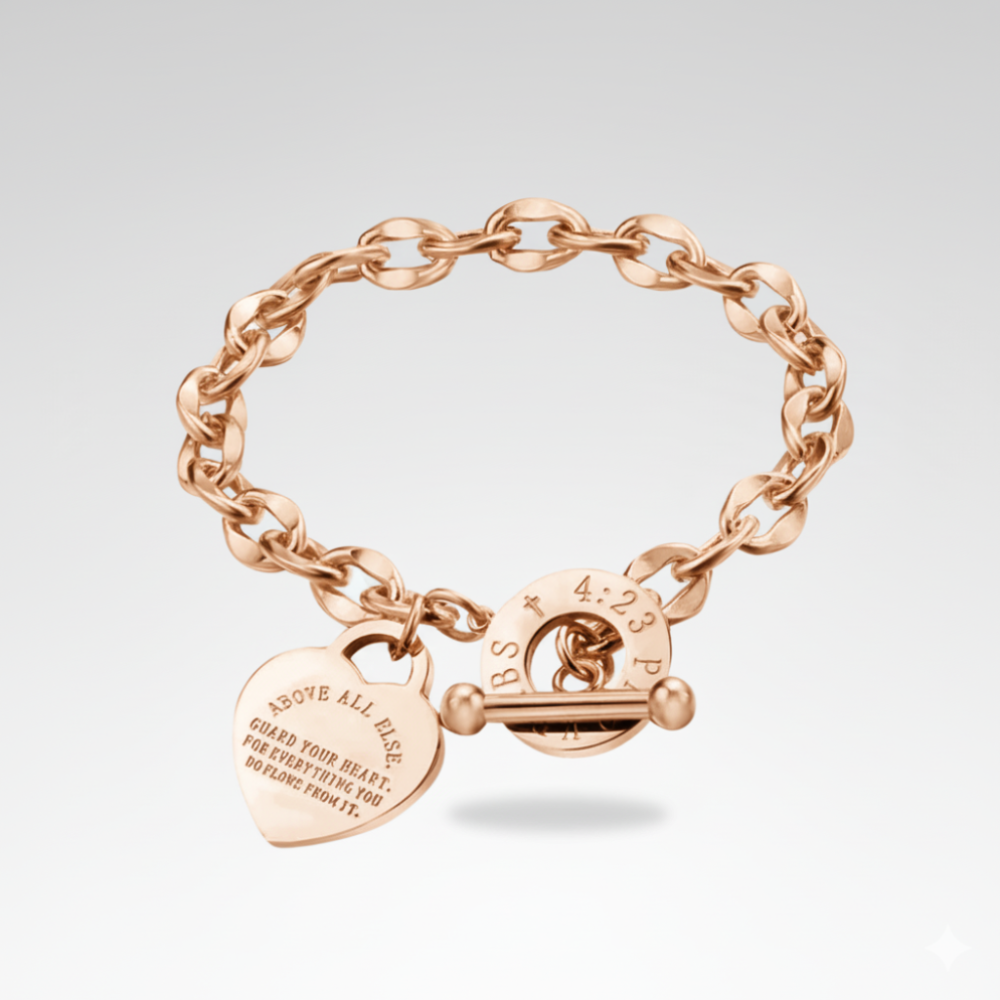 Evelyn – Minimalist Heart Chain Bracelet