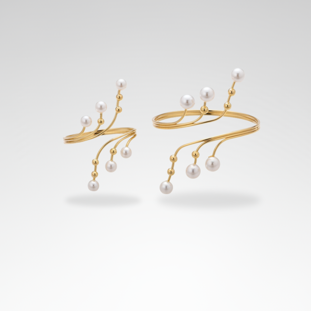 Evelyn – Statement Water Drop Bangle & Ring Set