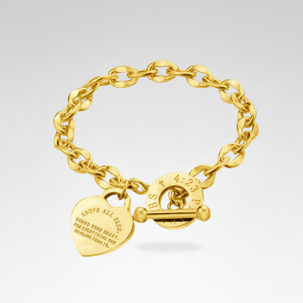 Evelyn – Minimalist Heart Chain Bracelet