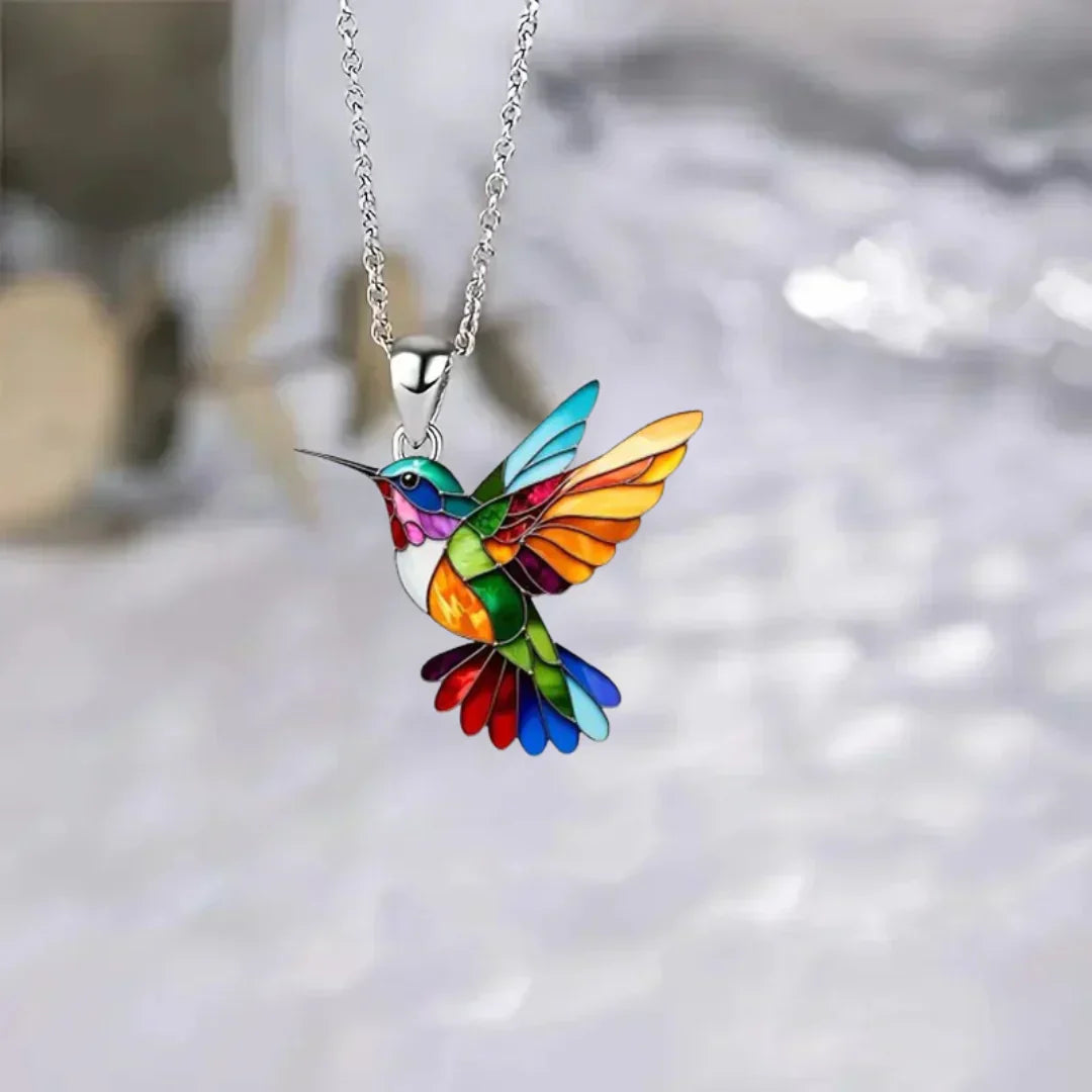 Evelyn – Delicate Hummingbird Necklace & Earrings Set