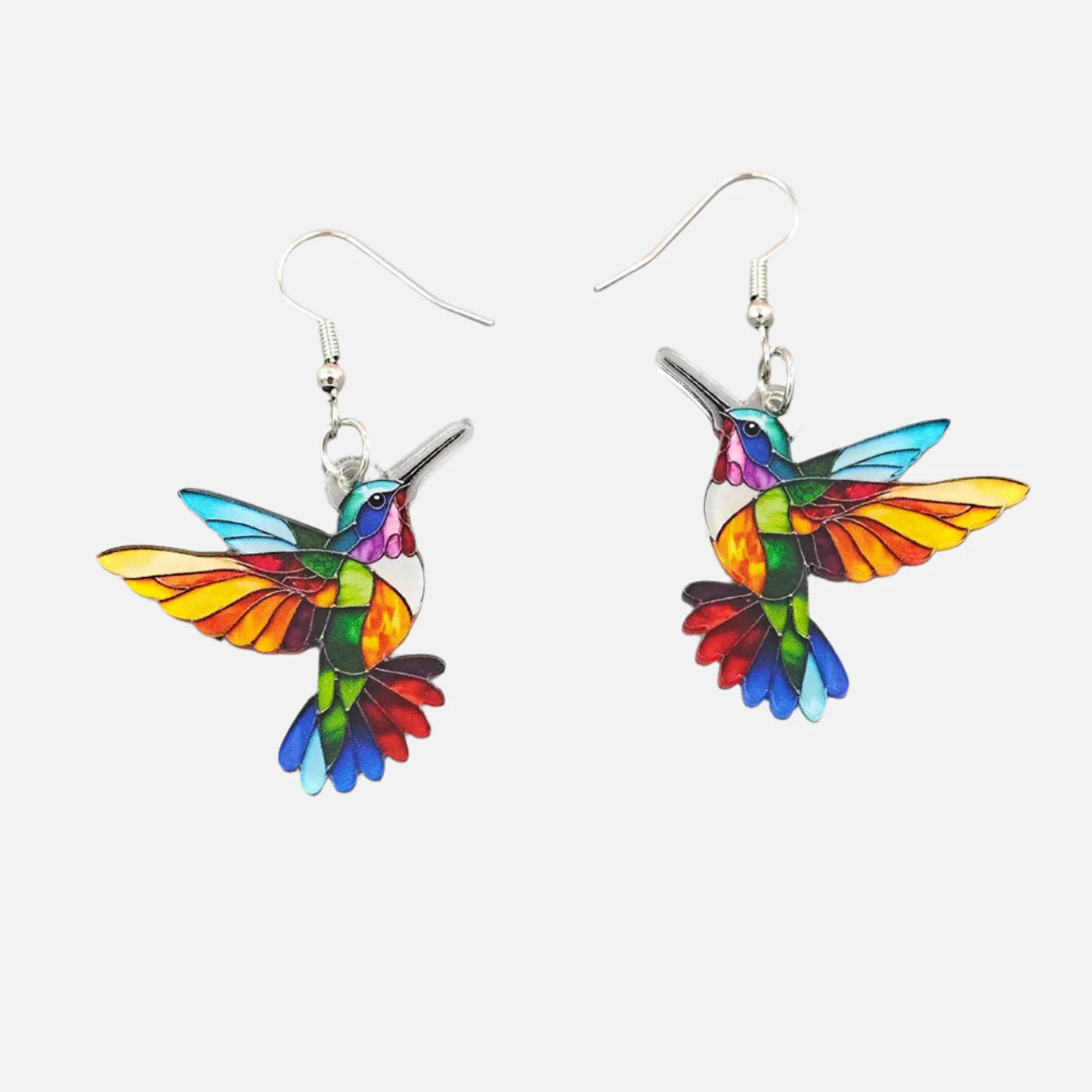 Evelyn – Bright Hummingbird Dangle Earrings
